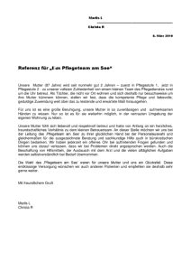 Referenzbild Marlies L. – zufriedene Kundin des Pflegeteam am See